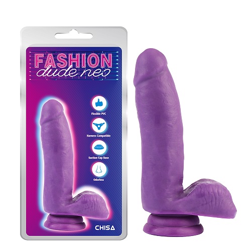 Dildo pentru penis cu densitate dublă de 6,7 inchi, violet