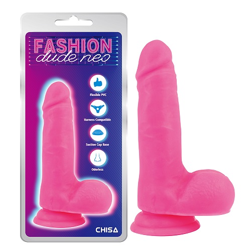 Dildo penis cu densitate dublă de 7 inchi, roz