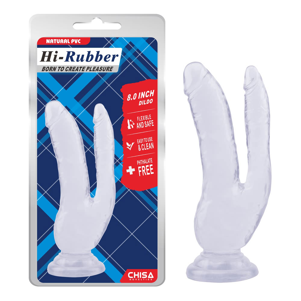 Dildo-Clear de 8,0 inchi