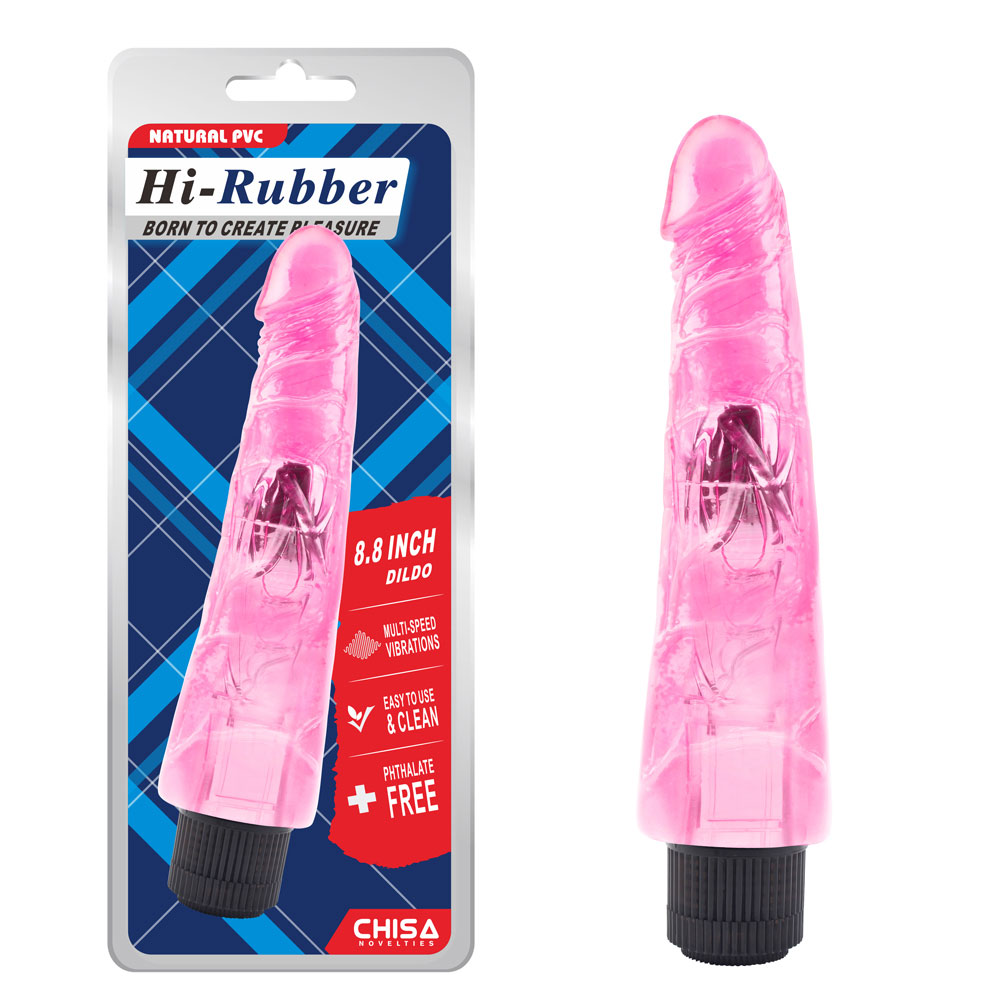 Dildo vibrator de 8,8 inch-roz