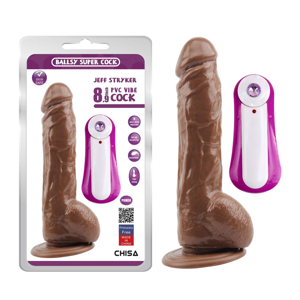 Dildo vibrant JEFF STRYKER 8.9-Maro